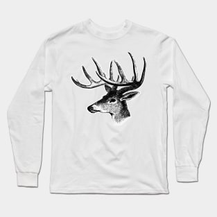 Deer head. Horned deer Long Sleeve T-Shirt